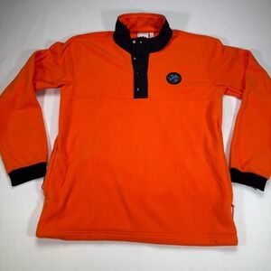 Adidas Originals Pullover‎ Fleece Jacket Orange World Graphic Mens Medium